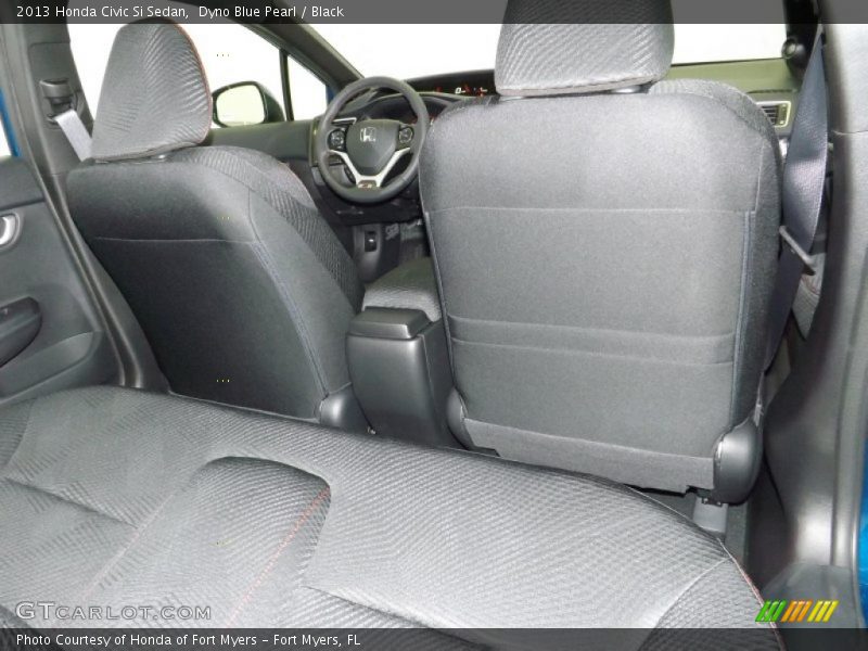 Dyno Blue Pearl / Black 2013 Honda Civic Si Sedan