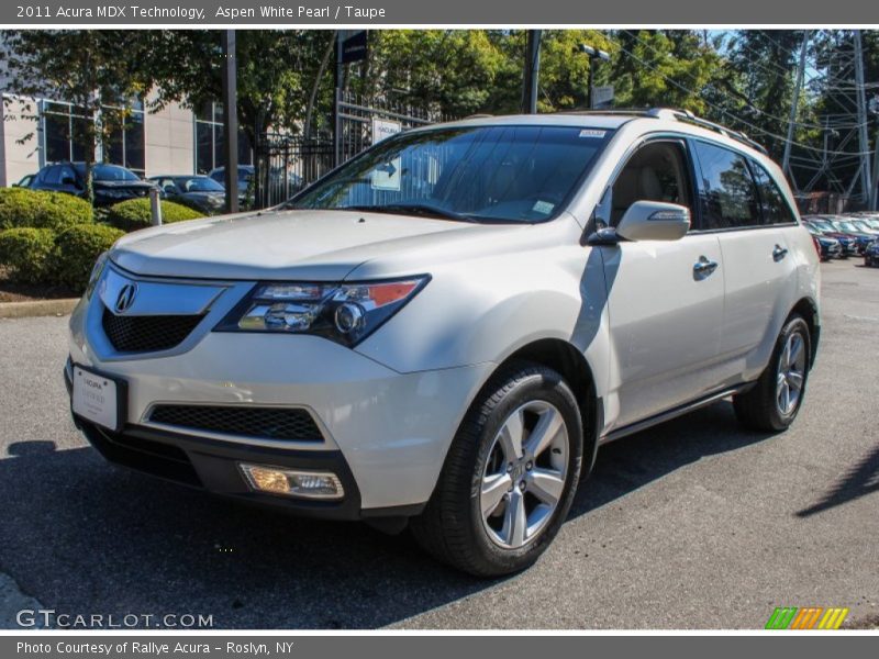 Aspen White Pearl / Taupe 2011 Acura MDX Technology