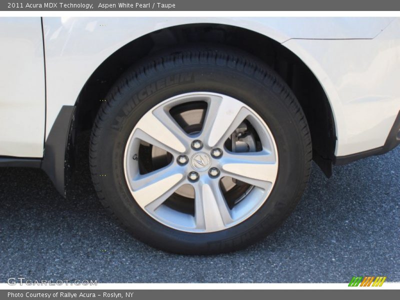 Aspen White Pearl / Taupe 2011 Acura MDX Technology