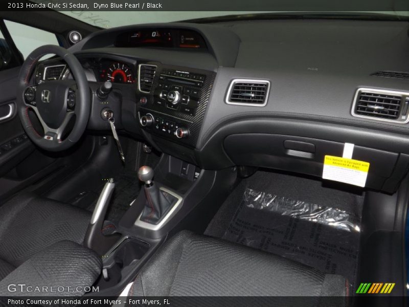 Dyno Blue Pearl / Black 2013 Honda Civic Si Sedan