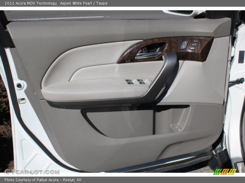 Aspen White Pearl / Taupe 2011 Acura MDX Technology