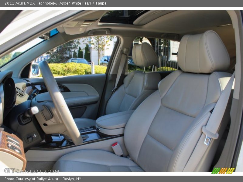 Aspen White Pearl / Taupe 2011 Acura MDX Technology