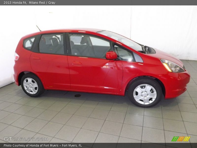 Milano Red / Gray 2013 Honda Fit