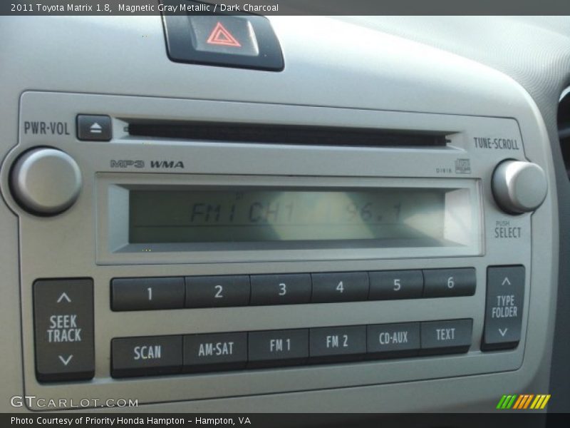 Magnetic Gray Metallic / Dark Charcoal 2011 Toyota Matrix 1.8