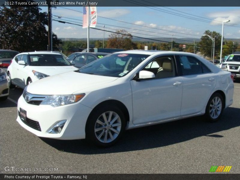 Blizzard White Pearl / Ivory 2012 Toyota Camry XLE