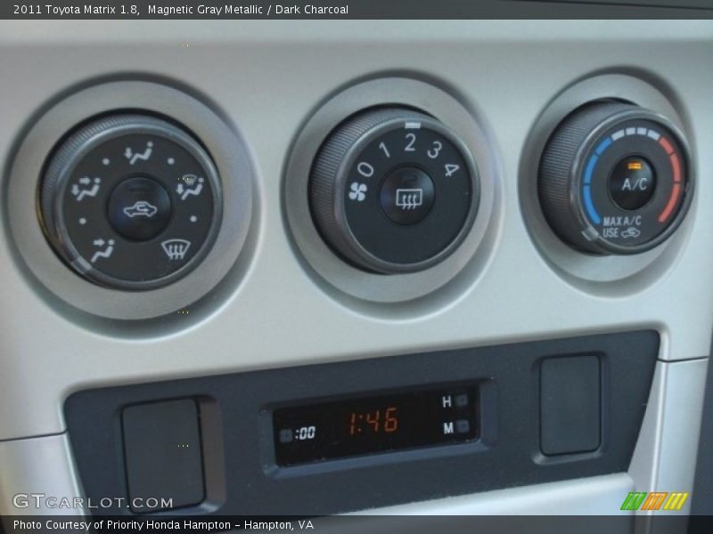 Magnetic Gray Metallic / Dark Charcoal 2011 Toyota Matrix 1.8