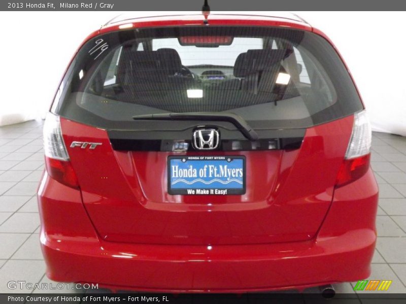 Milano Red / Gray 2013 Honda Fit