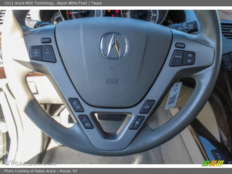 Aspen White Pearl / Taupe 2011 Acura MDX Technology