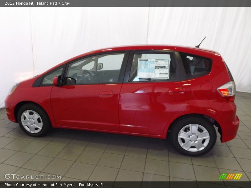 Milano Red / Gray 2013 Honda Fit