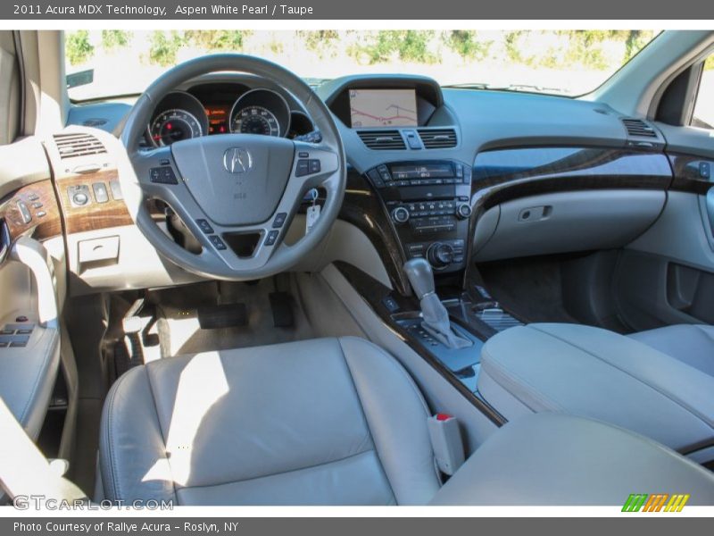 Aspen White Pearl / Taupe 2011 Acura MDX Technology