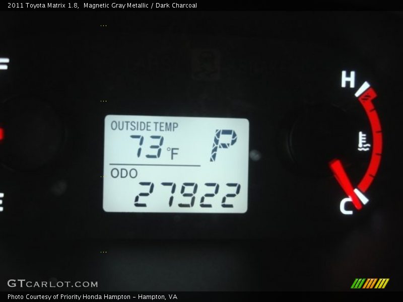 Magnetic Gray Metallic / Dark Charcoal 2011 Toyota Matrix 1.8
