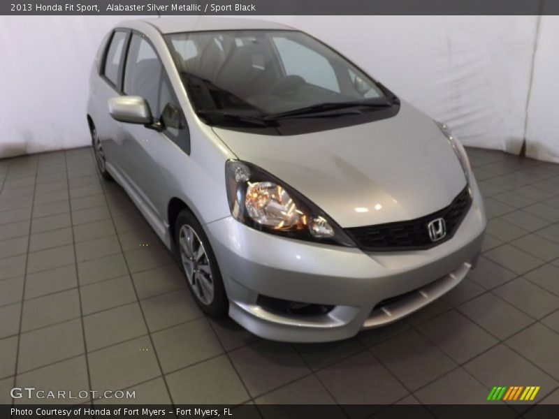 Alabaster Silver Metallic / Sport Black 2013 Honda Fit Sport