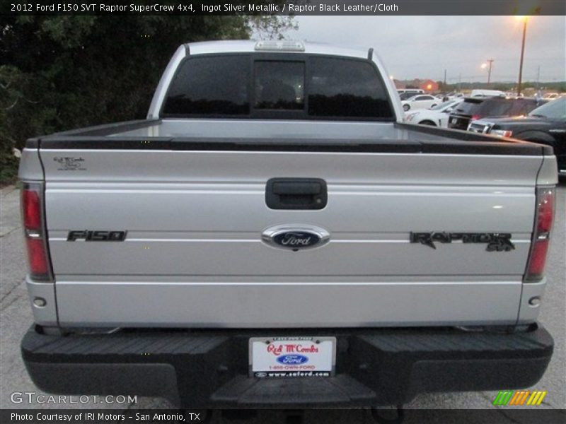 Ingot Silver Metallic / Raptor Black Leather/Cloth 2012 Ford F150 SVT Raptor SuperCrew 4x4