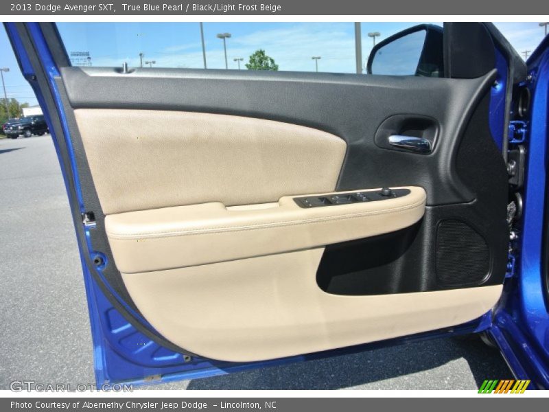 True Blue Pearl / Black/Light Frost Beige 2013 Dodge Avenger SXT