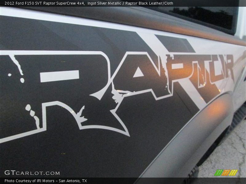 Ingot Silver Metallic / Raptor Black Leather/Cloth 2012 Ford F150 SVT Raptor SuperCrew 4x4