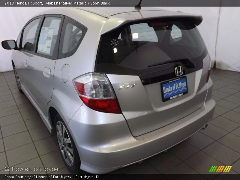 Alabaster Silver Metallic / Sport Black 2013 Honda Fit Sport