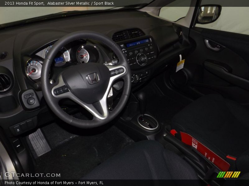Alabaster Silver Metallic / Sport Black 2013 Honda Fit Sport
