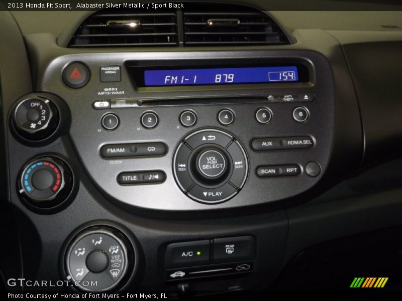 Alabaster Silver Metallic / Sport Black 2013 Honda Fit Sport