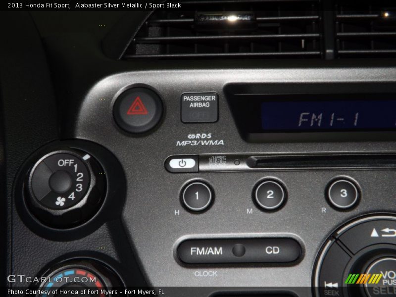 Alabaster Silver Metallic / Sport Black 2013 Honda Fit Sport