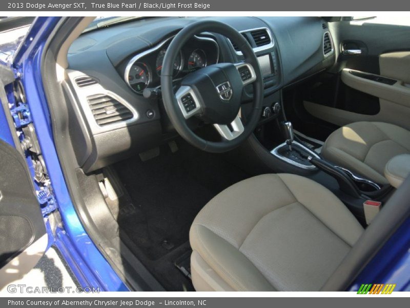 True Blue Pearl / Black/Light Frost Beige 2013 Dodge Avenger SXT