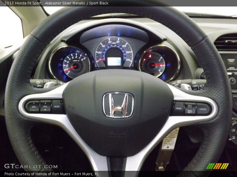 Alabaster Silver Metallic / Sport Black 2013 Honda Fit Sport
