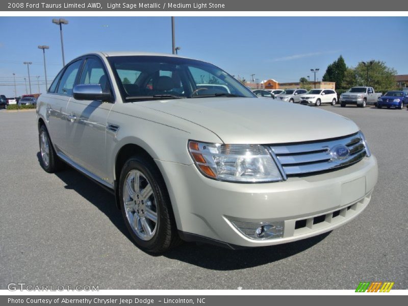 Light Sage Metallic / Medium Light Stone 2008 Ford Taurus Limited AWD