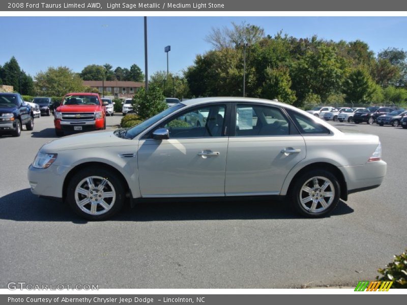 Light Sage Metallic / Medium Light Stone 2008 Ford Taurus Limited AWD