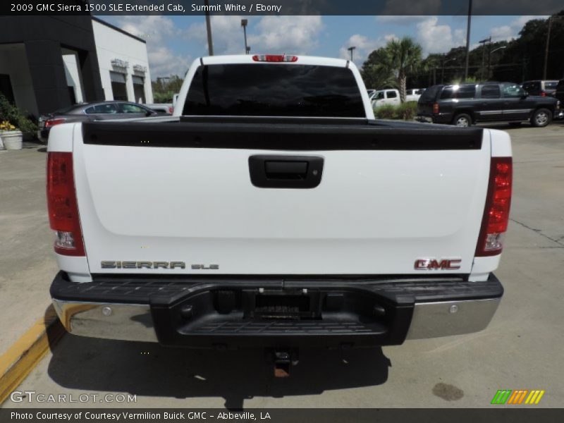 Summit White / Ebony 2009 GMC Sierra 1500 SLE Extended Cab