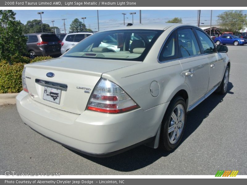 Light Sage Metallic / Medium Light Stone 2008 Ford Taurus Limited AWD