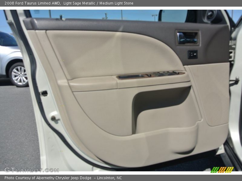 Light Sage Metallic / Medium Light Stone 2008 Ford Taurus Limited AWD