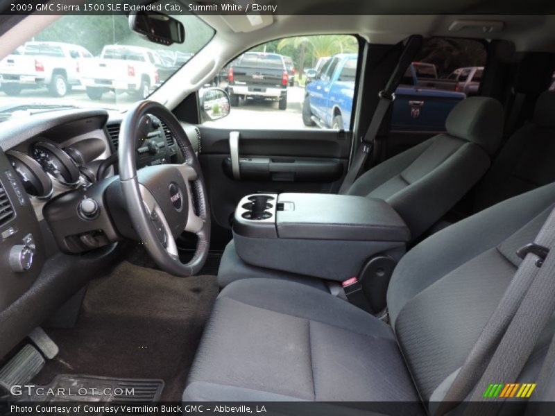 Summit White / Ebony 2009 GMC Sierra 1500 SLE Extended Cab