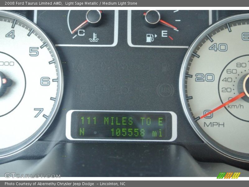 Light Sage Metallic / Medium Light Stone 2008 Ford Taurus Limited AWD