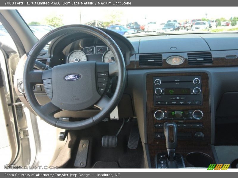 Light Sage Metallic / Medium Light Stone 2008 Ford Taurus Limited AWD