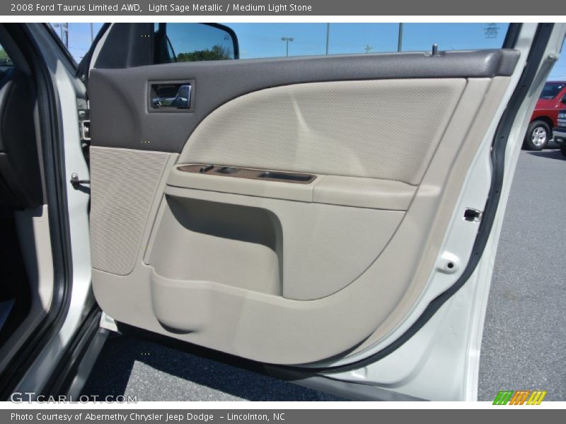 Light Sage Metallic / Medium Light Stone 2008 Ford Taurus Limited AWD