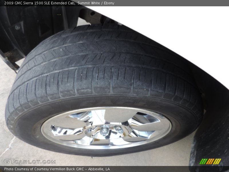 Summit White / Ebony 2009 GMC Sierra 1500 SLE Extended Cab