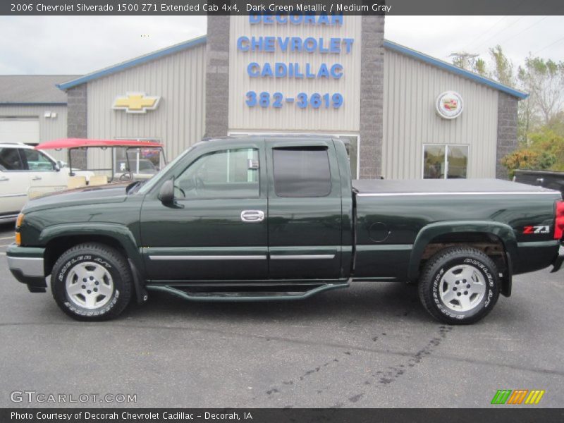 Dark Green Metallic / Medium Gray 2006 Chevrolet Silverado 1500 Z71 Extended Cab 4x4