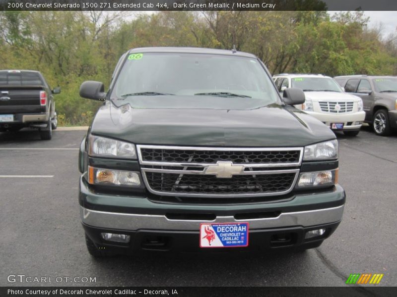 Dark Green Metallic / Medium Gray 2006 Chevrolet Silverado 1500 Z71 Extended Cab 4x4
