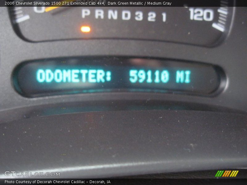 Dark Green Metallic / Medium Gray 2006 Chevrolet Silverado 1500 Z71 Extended Cab 4x4