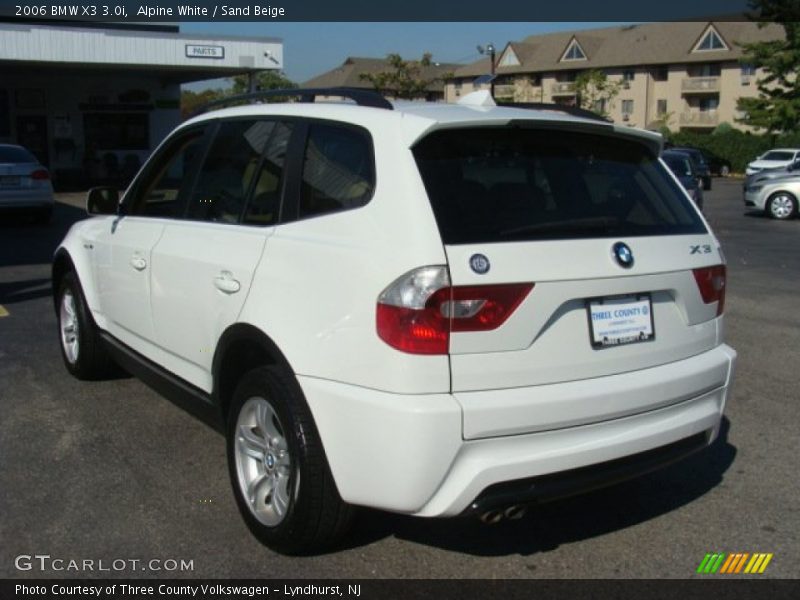 Alpine White / Sand Beige 2006 BMW X3 3.0i