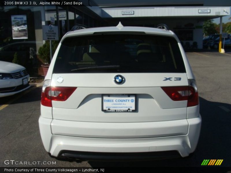 Alpine White / Sand Beige 2006 BMW X3 3.0i