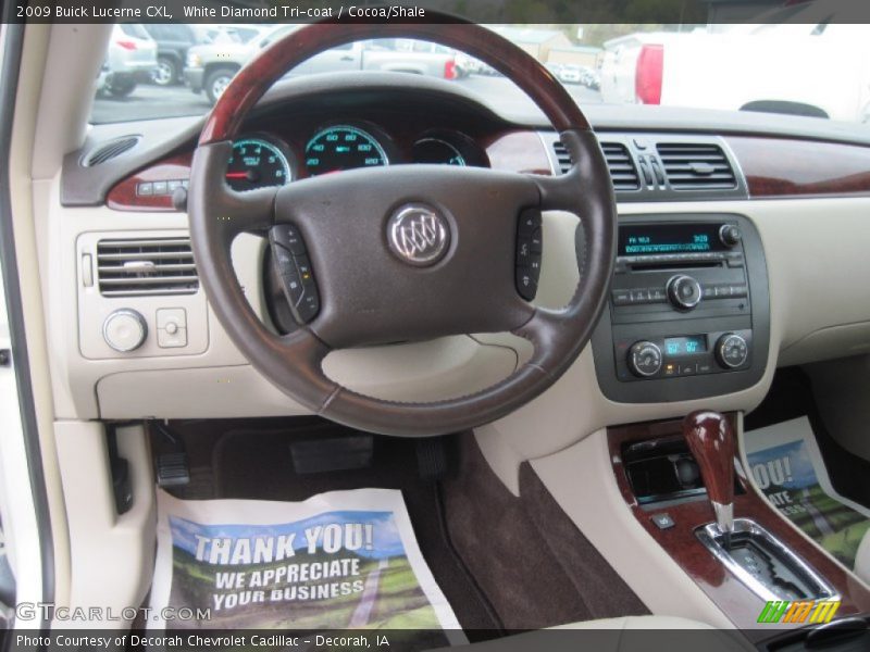 White Diamond Tri-coat / Cocoa/Shale 2009 Buick Lucerne CXL
