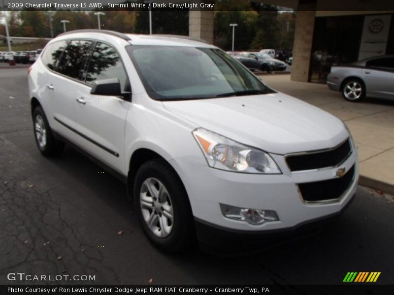 Summit White / Dark Gray/Light Gray 2009 Chevrolet Traverse LS AWD