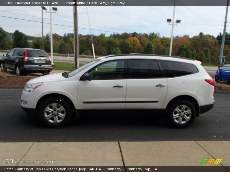 Summit White / Dark Gray/Light Gray 2009 Chevrolet Traverse LS AWD