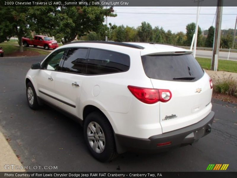 Summit White / Dark Gray/Light Gray 2009 Chevrolet Traverse LS AWD