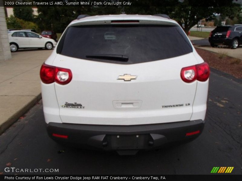 Summit White / Dark Gray/Light Gray 2009 Chevrolet Traverse LS AWD