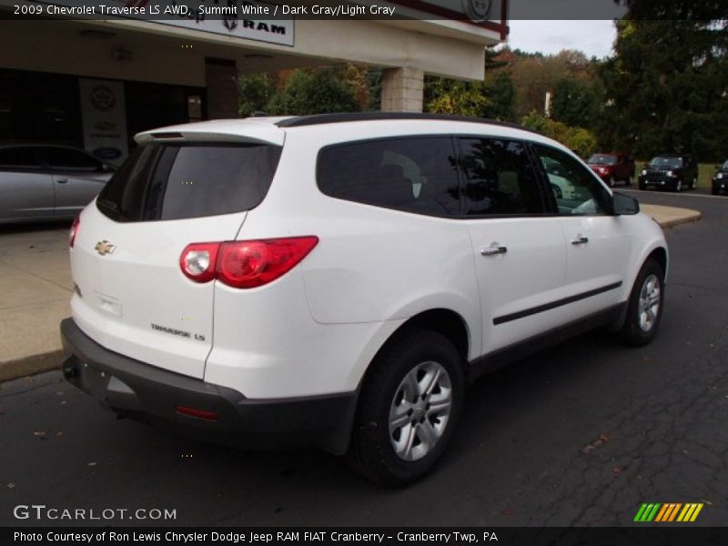 Summit White / Dark Gray/Light Gray 2009 Chevrolet Traverse LS AWD