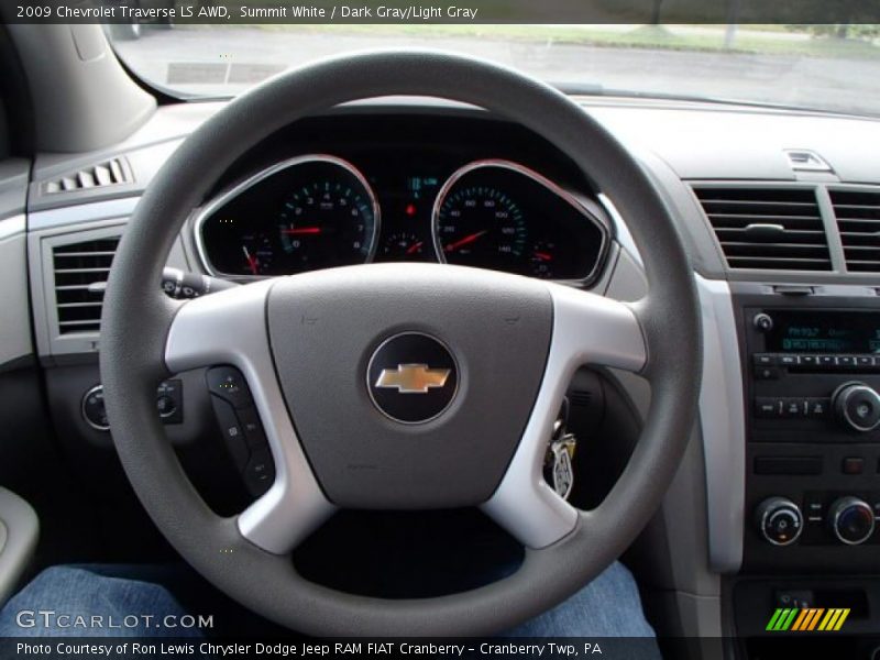 Summit White / Dark Gray/Light Gray 2009 Chevrolet Traverse LS AWD