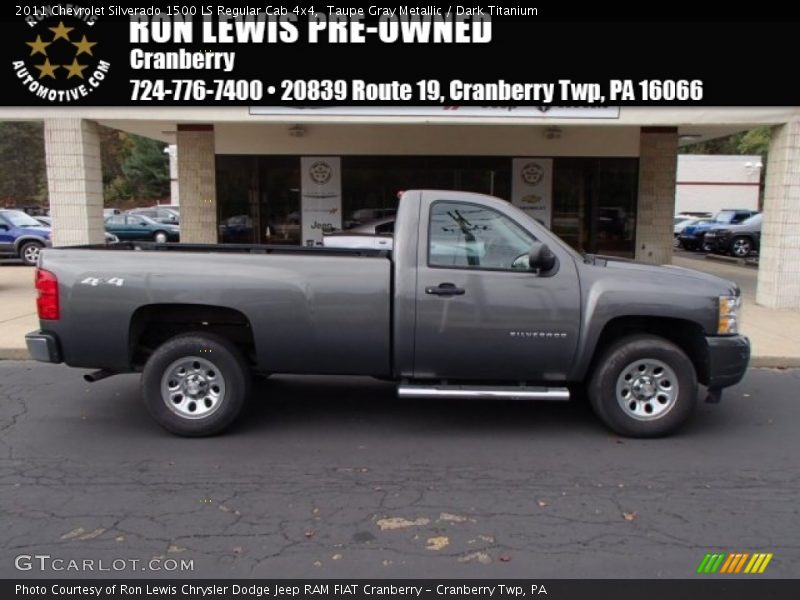 Taupe Gray Metallic / Dark Titanium 2011 Chevrolet Silverado 1500 LS Regular Cab 4x4