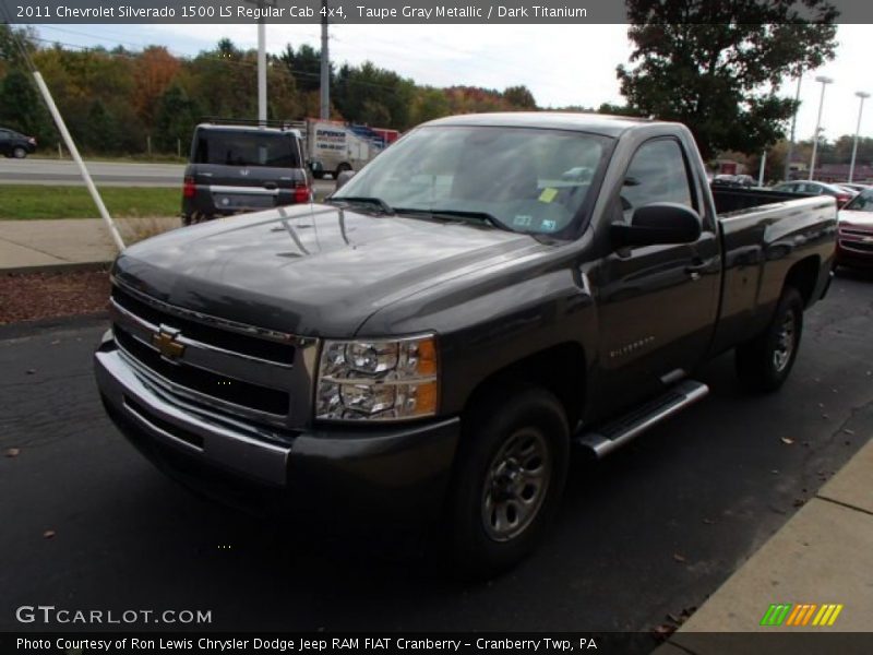 Taupe Gray Metallic / Dark Titanium 2011 Chevrolet Silverado 1500 LS Regular Cab 4x4