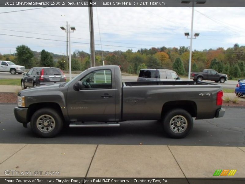 Taupe Gray Metallic / Dark Titanium 2011 Chevrolet Silverado 1500 LS Regular Cab 4x4